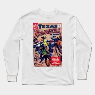 Texas Rangers in Action Vintage Comic Cover Long Sleeve T-Shirt